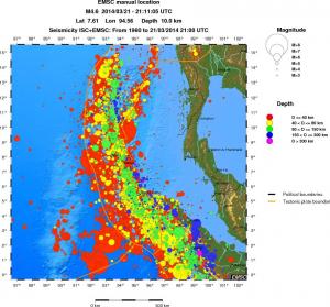 wide historical seismicity