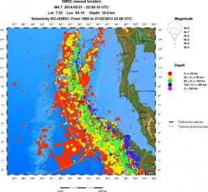 wide historical seismicity