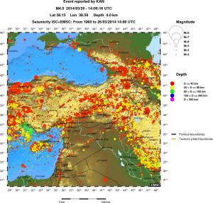 wide historical seismicity