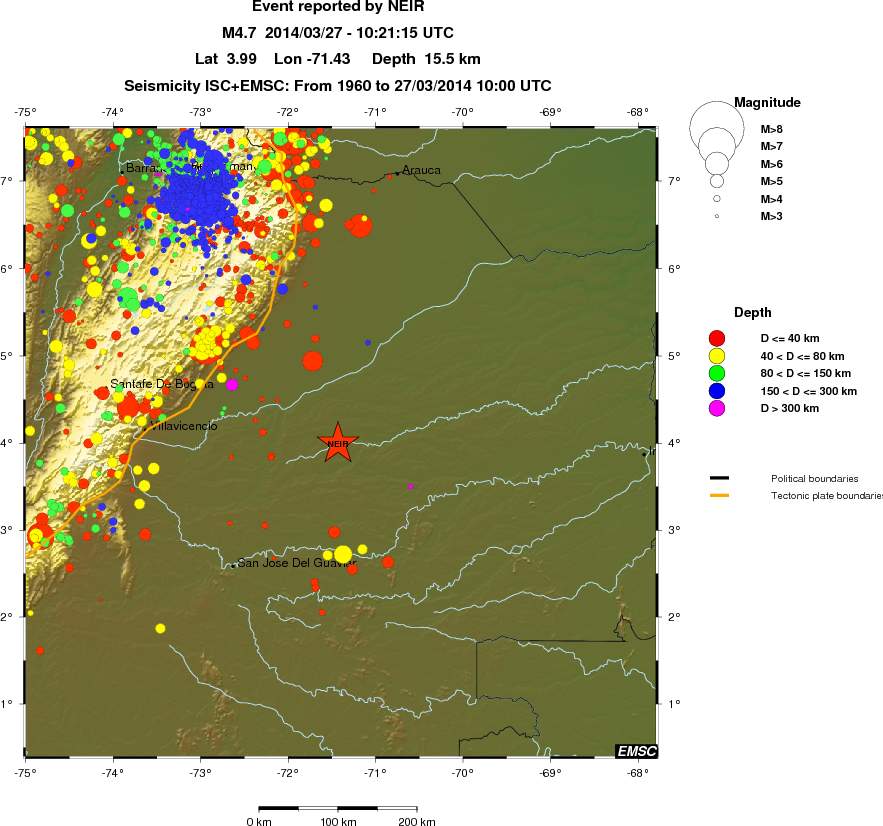 regional historical seismicity