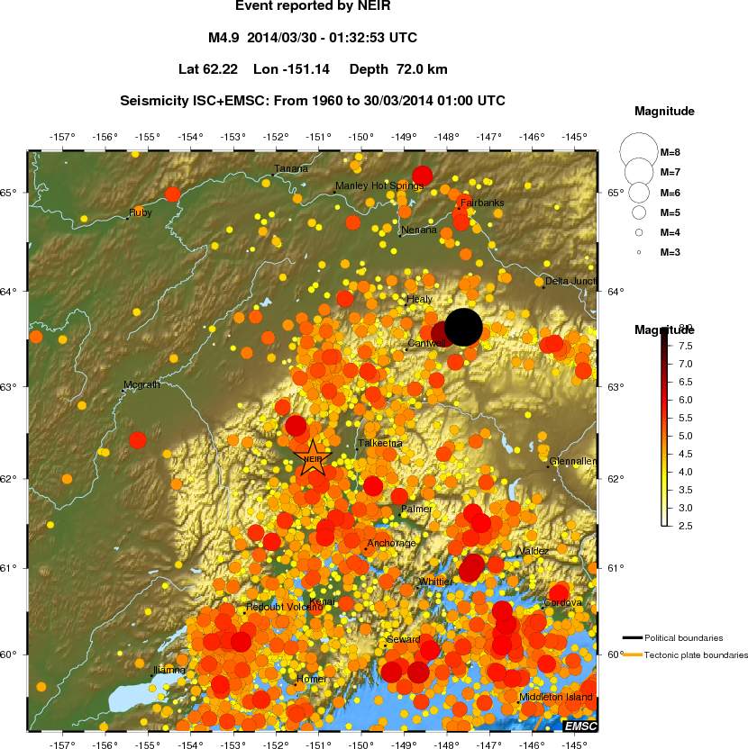 regional magnitude historical seismicity