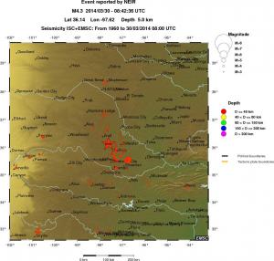 regional historical seismicity