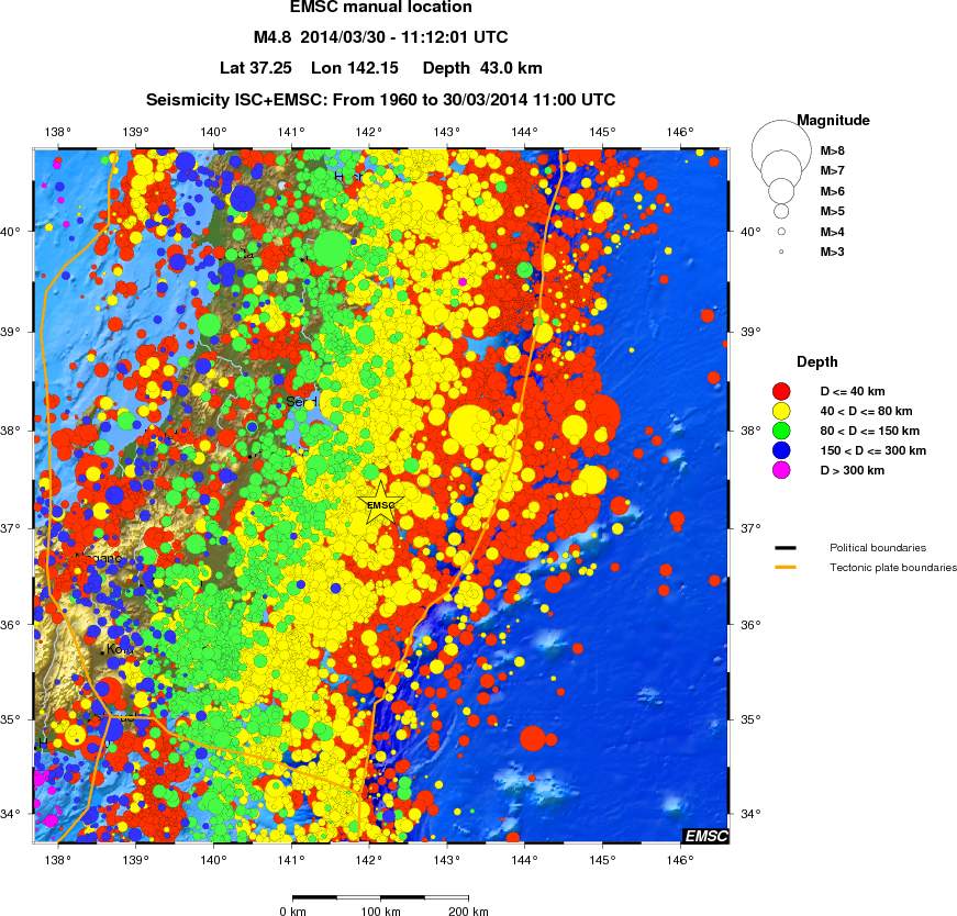regional historical seismicity