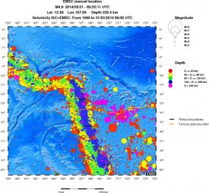 wide historical seismicity