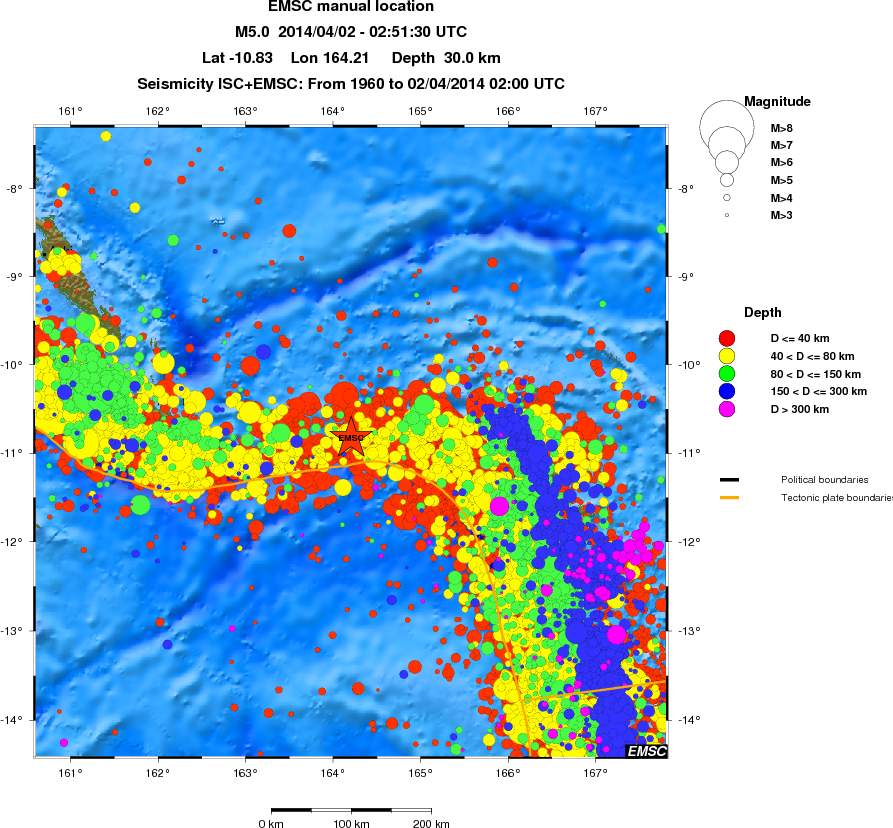 regional historical seismicity