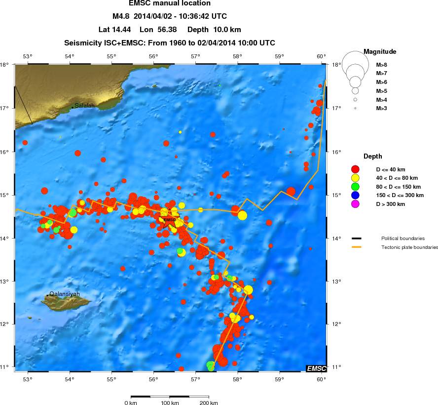 regional historical seismicity