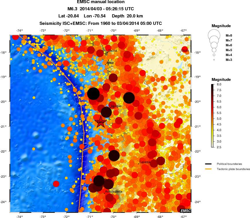 regional magnitude historical seismicity