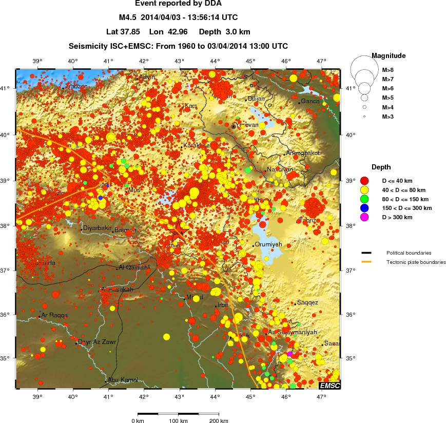 regional historical seismicity