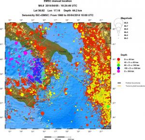 regional historical seismicity