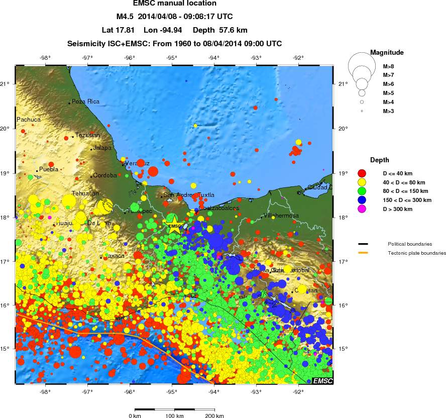 regional historical seismicity