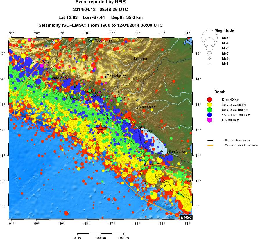 regional historical seismicity