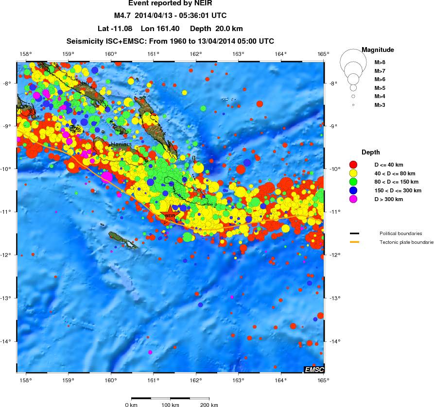 regional historical seismicity