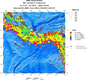 regional historical seismicity