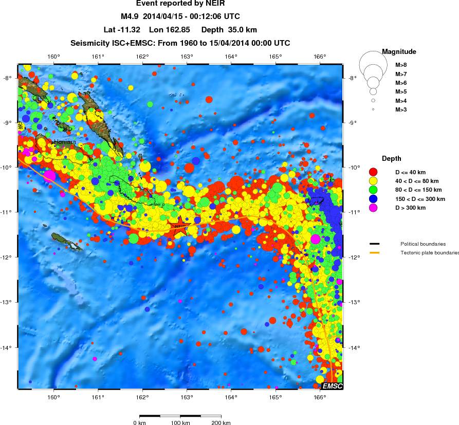 regional historical seismicity
