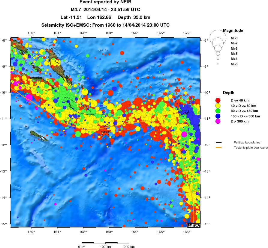 regional historical seismicity