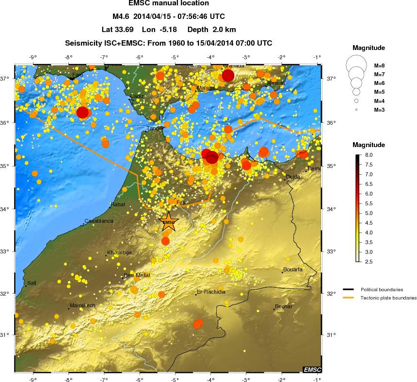 regional magnitude historical seismicity