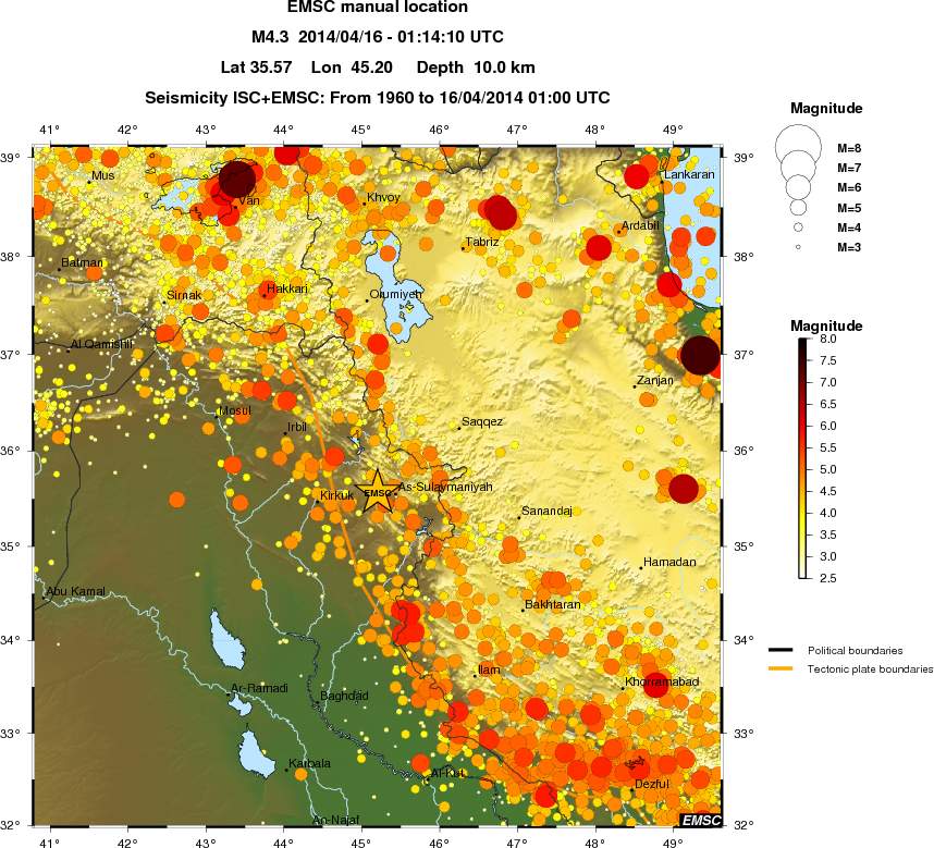 regional magnitude historical seismicity