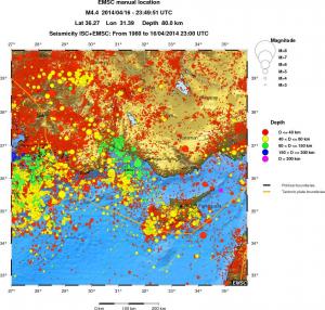 regional historical seismicity