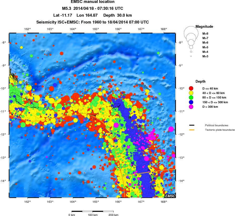 regional historical seismicity
