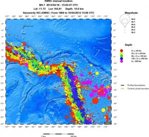 wide historical seismicity
