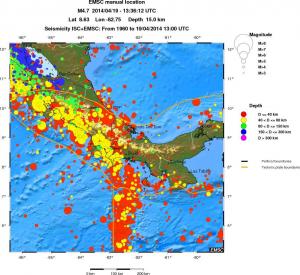 regional historical seismicity