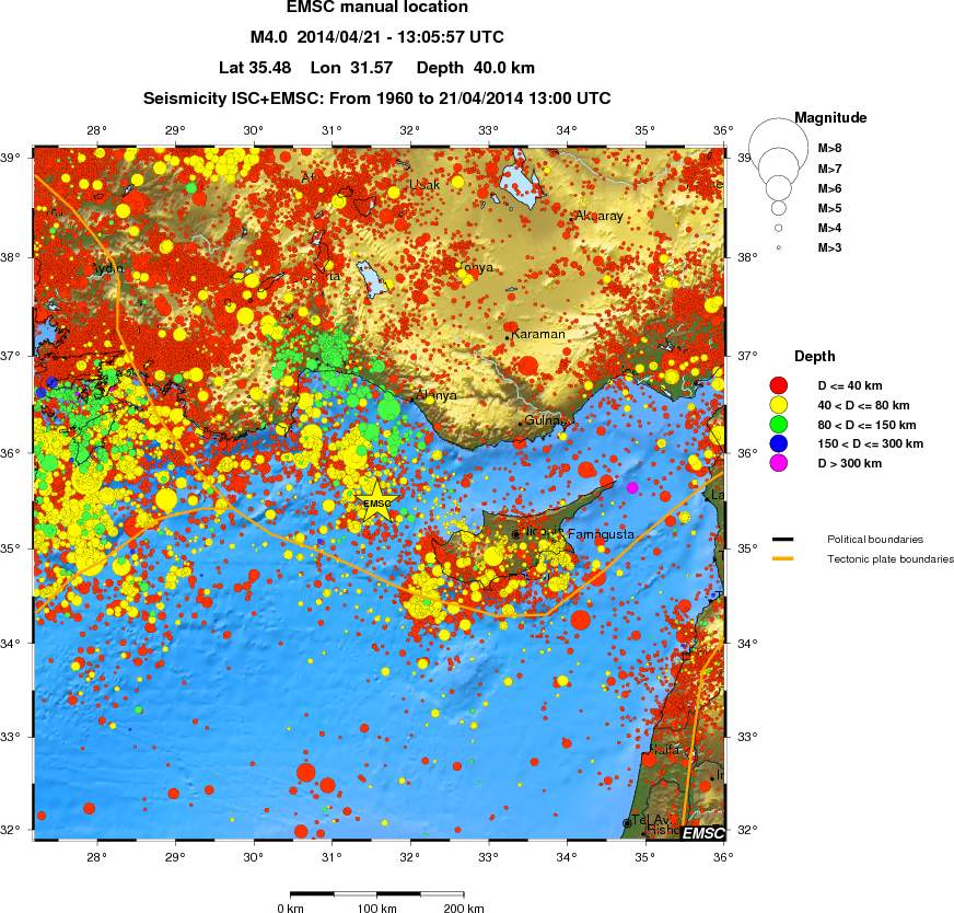 regional historical seismicity