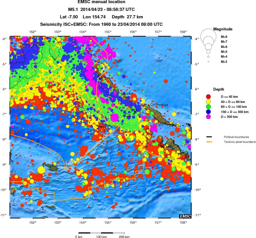 regional historical seismicity