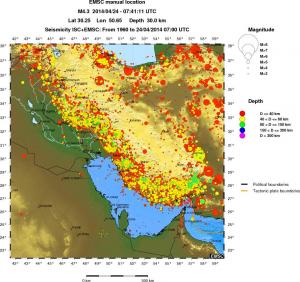 wide historical seismicity