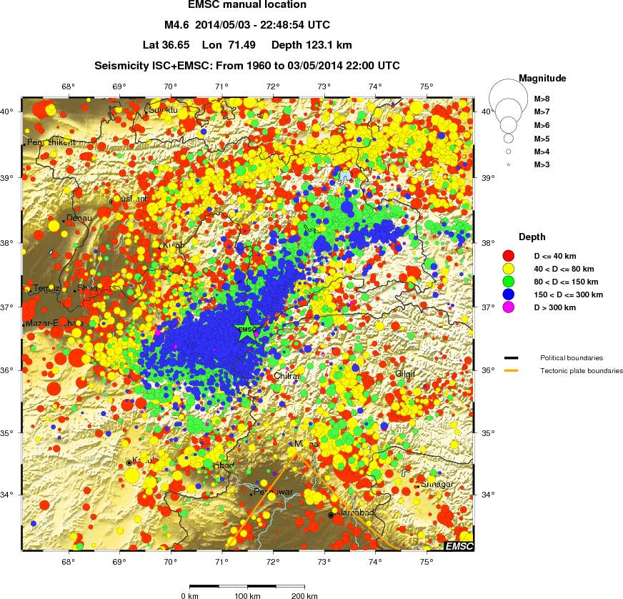 regional historical seismicity
