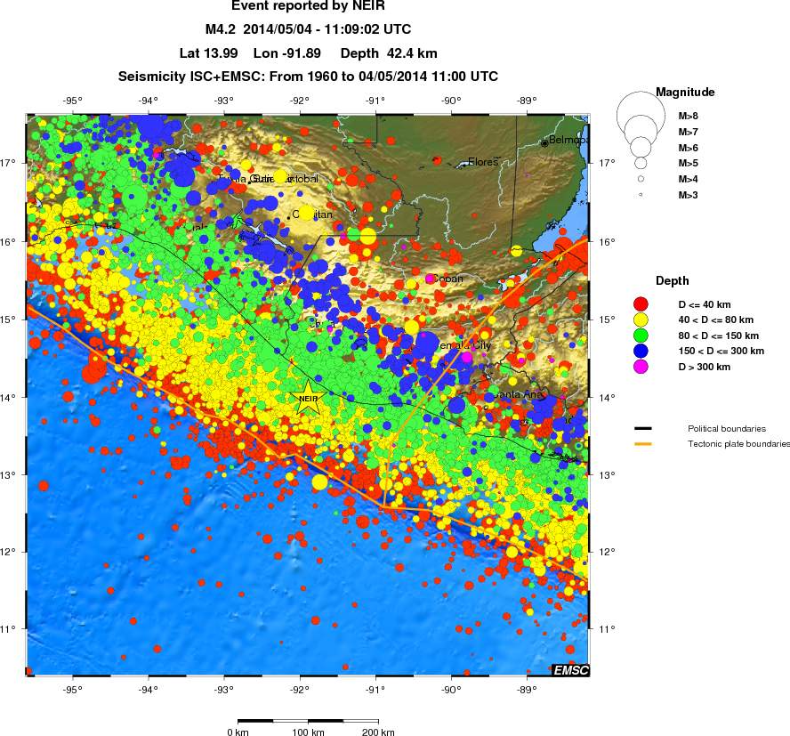 regional historical seismicity