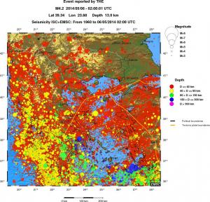 regional historical seismicity