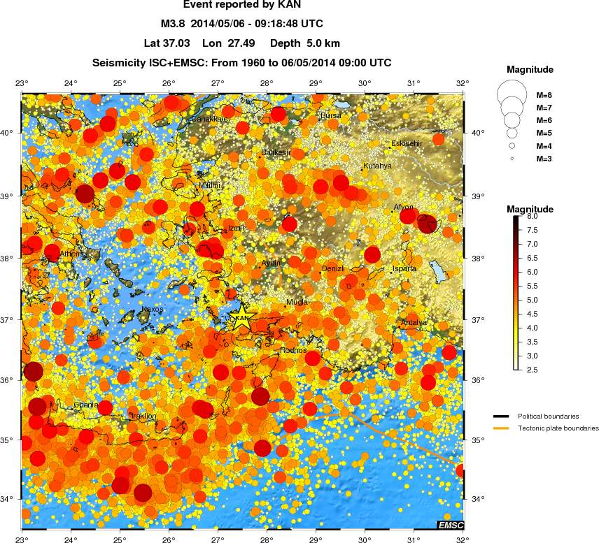 regional magnitude historical seismicity