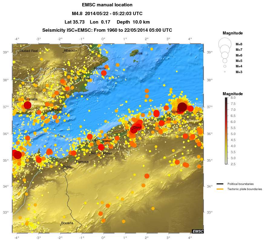 regional magnitude historical seismicity