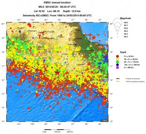 regional historical seismicity