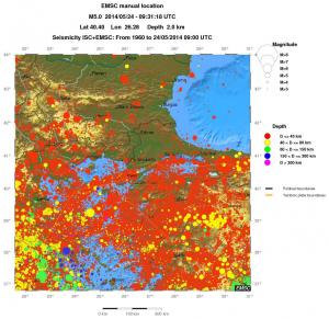 regional historical seismicity