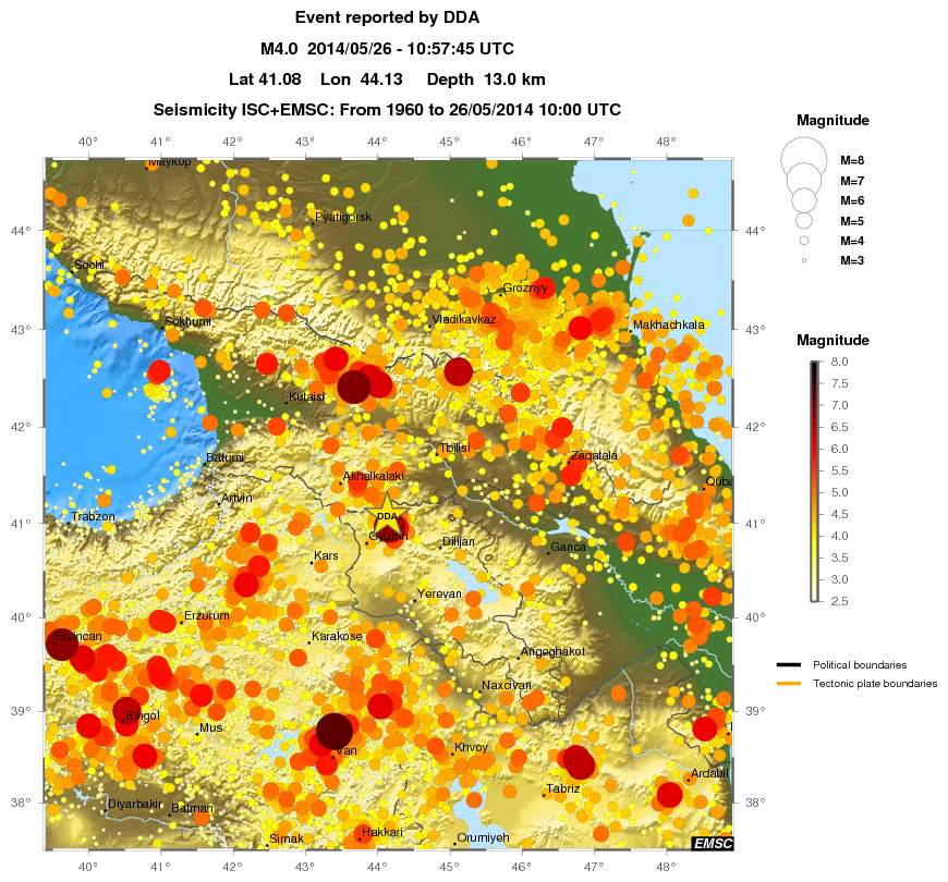 regional magnitude historical seismicity