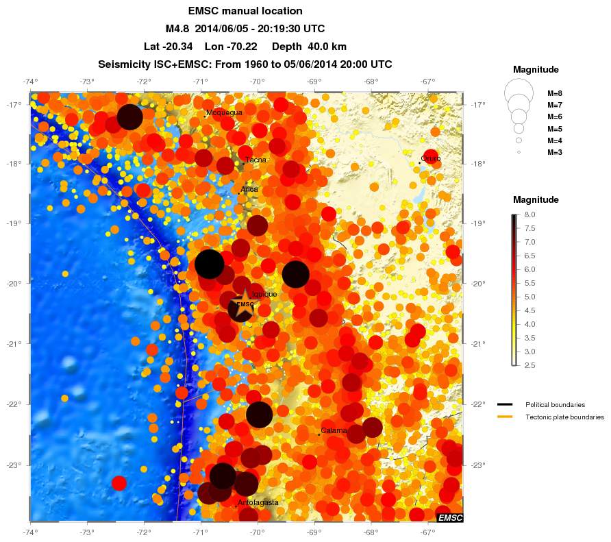 regional magnitude historical seismicity