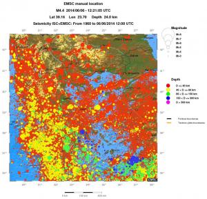regional historical seismicity