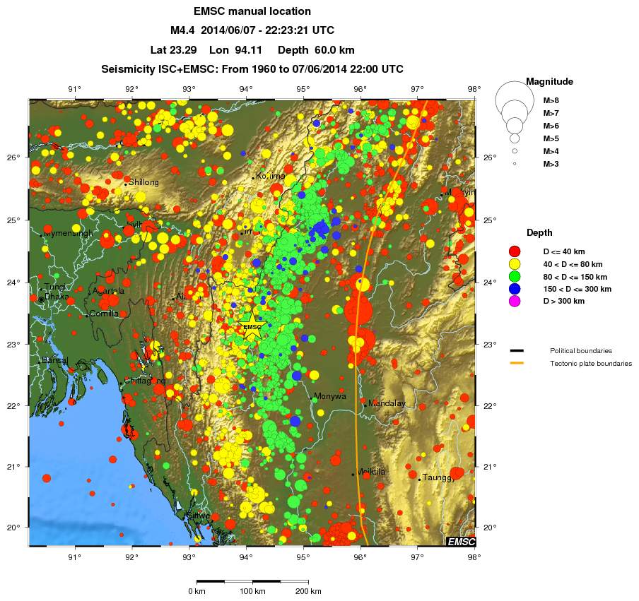 regional historical seismicity