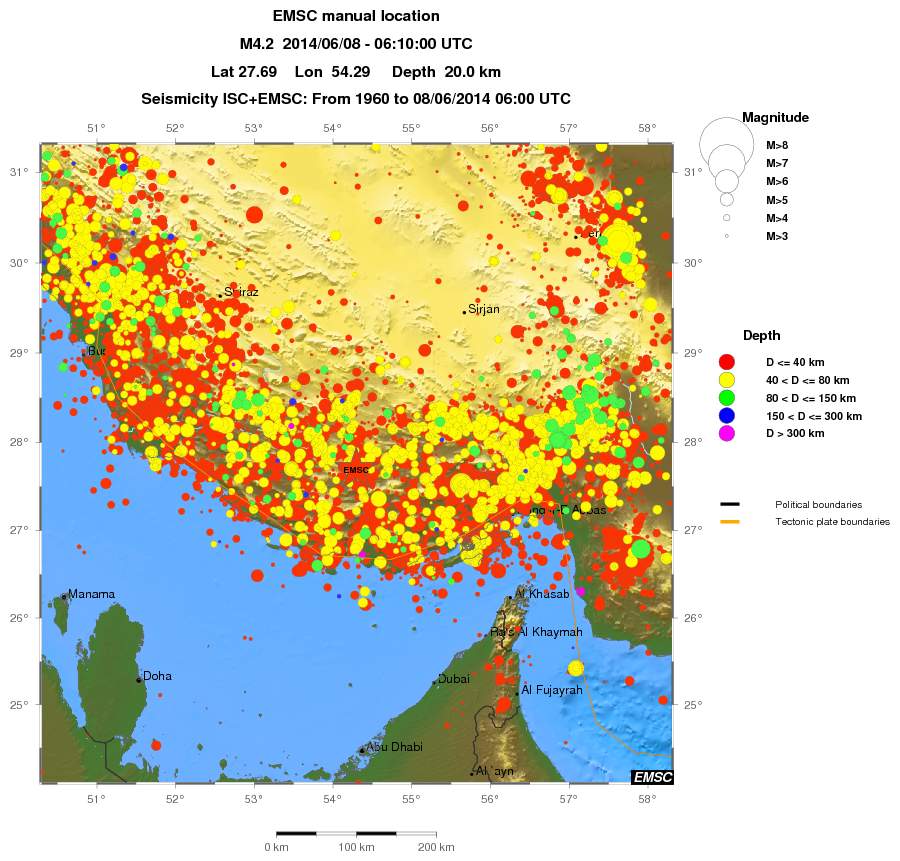 regional historical seismicity