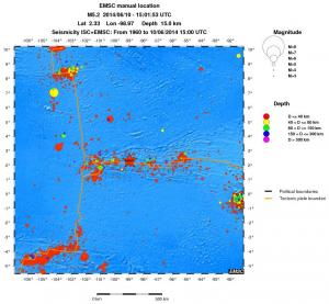 wide historical seismicity
