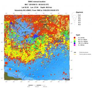 regional historical seismicity