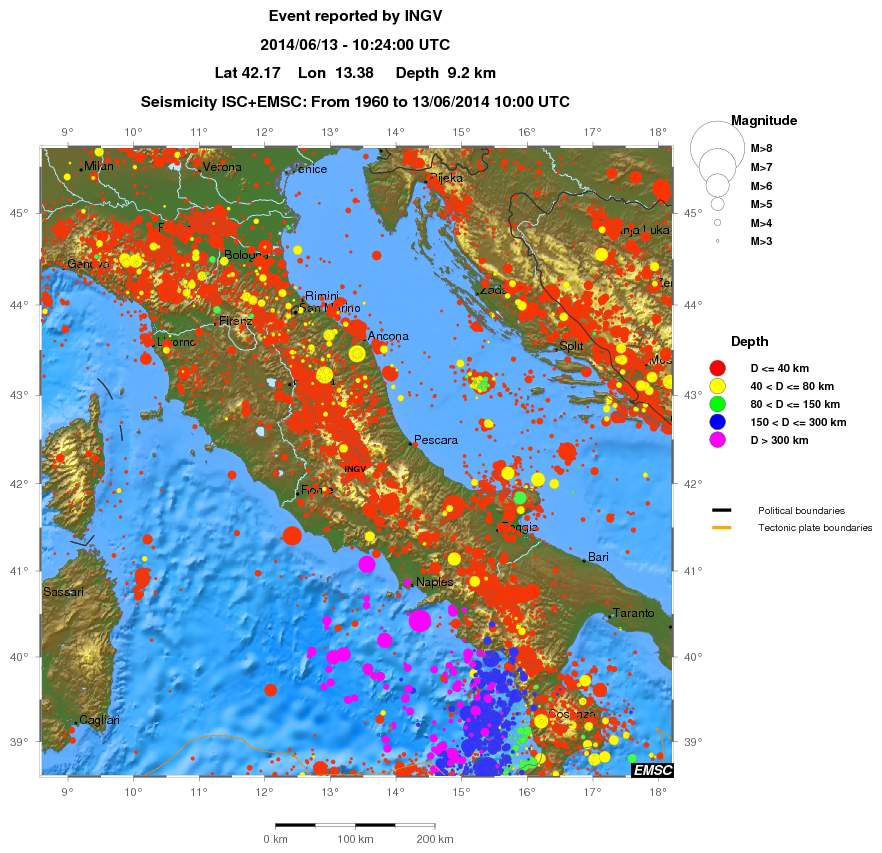 regional historical seismicity