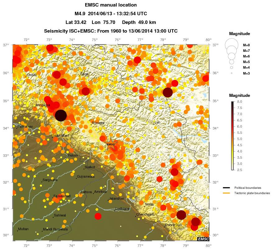 regional magnitude historical seismicity