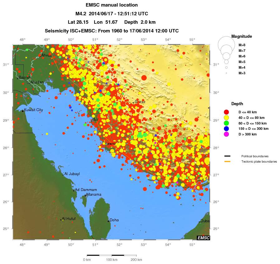 regional historical seismicity