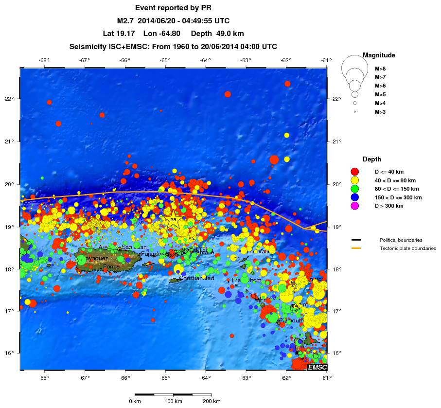 regional historical seismicity