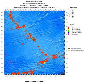 wide historical seismicity