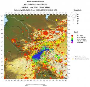 wide historical seismicity