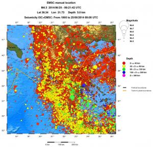 regional historical seismicity