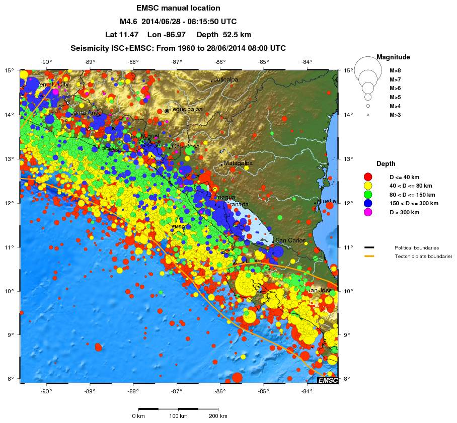 regional historical seismicity